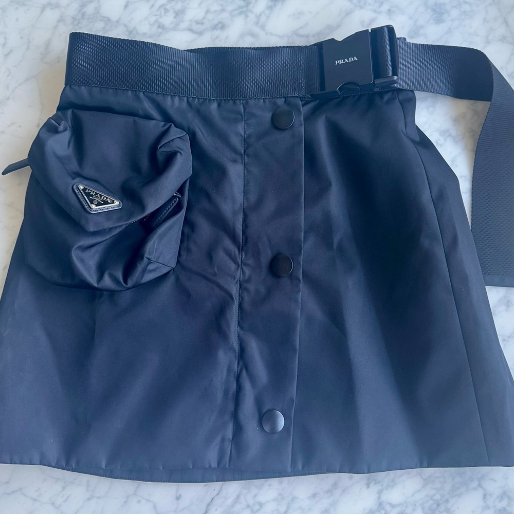 PRADA Nylon Skirt with Pouch